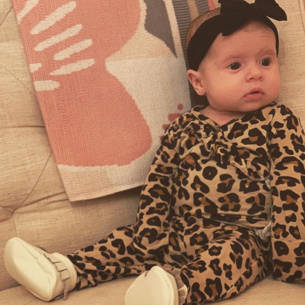 Posh peanut Lana leopard kimono set